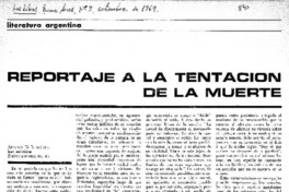 Reportaje a la tenatción de la muerte