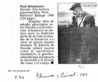 Neruda, una lectura psicoanalítica.