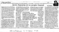 Javier Aspurúa en su propio funeral