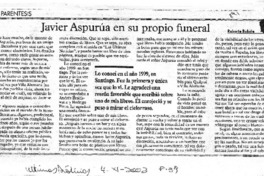 Javier Aspurúa en su propio funeral