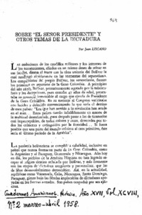 Sobre "El Señor Presidente" y otros temas de la dictadura