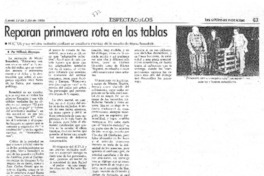 Reparan primavera rota en las tablas