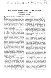 Más notas sobre Azorín y el tiempo