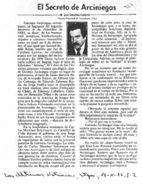 El secreto de Arciniegas