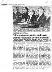 Somos protagonistas de la más grande revolución de la humanidad".