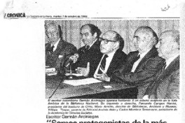 Somos protagonistas de la más grande revolución de la humanidad".