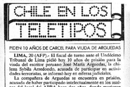 Piden 10 años de cárcel para viuda de Arguedas.