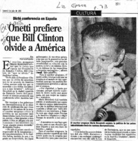 Onetti prefiere que Bill