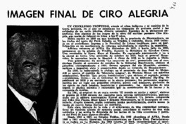 Imagen final de Ciro Alegría.