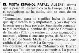 El Poeta español Rafael Alberti.