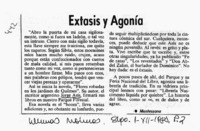Extasis y agonía