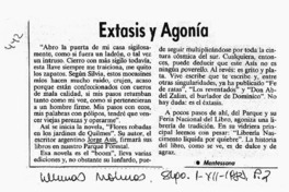 Extasis y agonía