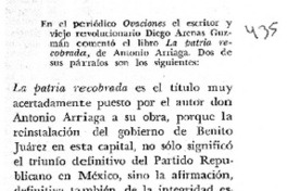 La Patria recobrada.