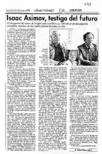 Isaac Asimov, testigo del futuro