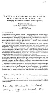 "La vida exagerada de Martín Romaña" o "La aventura de la escritura"