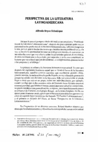 Perspectiva de la literatura latinoamericana