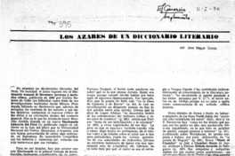 Los Azares de un diccionario literario