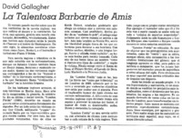 La Talentosa barbarie de Amis