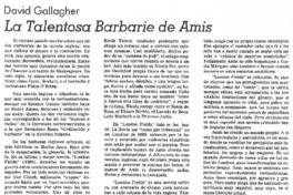La Talentosa barbarie de Amis