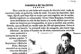 Parábola de talentos.