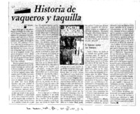 Historia de vaqueros y taquilla