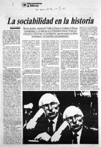 La Sociabilidad en la historia