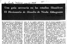 Una Guía necesaria en los estudios filosóficos: el diccionario de filosofía de Nicola Abbagnano