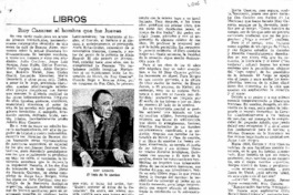 Bioy Casares, el hombre que fue Jueves.