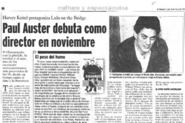 Paul Auster debuta como director en noviembre