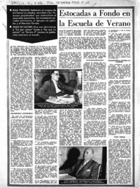 Estocadas a fondo en la escuela de verano.