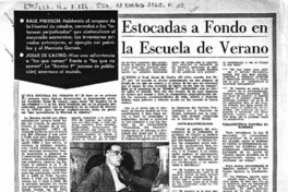 Estocadas a fondo en la escuela de verano.