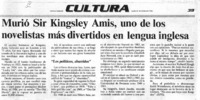 Murió Sir Kingsley Amis, uno de los novelistas más divertidos en lengua inglesa.