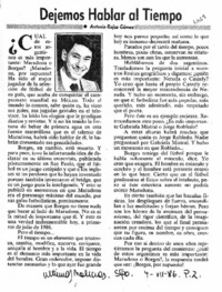 Dejemos hablar al tiempo
