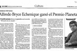 Alfredo Bryce Echenique ganó Premio Planeta.
