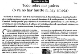 Todo sobre mis padres (o ya no hay huerto ni hay amada)