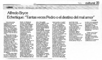 Alfredo Bryce Echenique, "Tantas veces Pedro o el destino del mal amor"