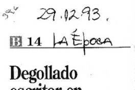 Degollado escrito en Argelia.