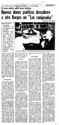 Nuevos dones poéticos descubren a otro Borges en "Los conjurados"