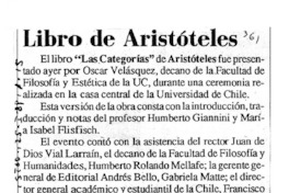 Libro de Aristóteles.