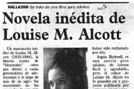 Novela inédita de Louise M. Alcott.