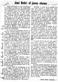 José Bohr, el joven eterno