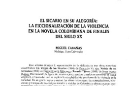 El sicario en su aledoría: la ficcionalización de la violencia en la novela colombiana de finales del siglo XX