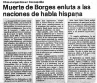 Borges descansará en cementerio de notables.