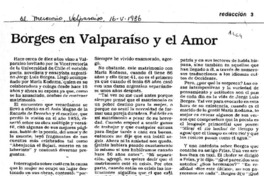 Borges en Valparaíso y el amor