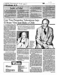 Con tres proyectos televisivos bajo el brazo vino José Bohr a Chile