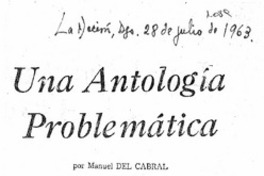 Una antología problemática