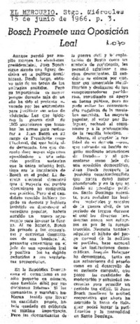 Bosch promete una oposición leal.