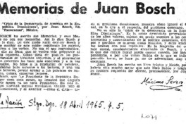 Memorias de Juan Bosch