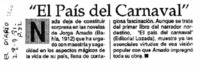 El país del carnaval".