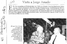Visita a Jorge Amado.